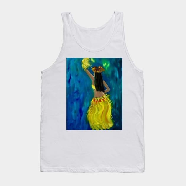 Hula Dance Yellow Tank Top by jennyleeandjim